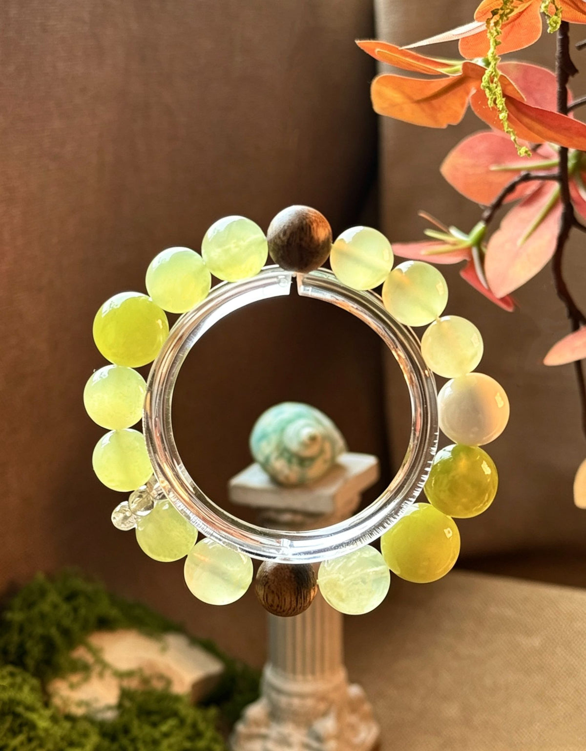 Crystal Glacial agarwood and clear quartz bracelet - image 4