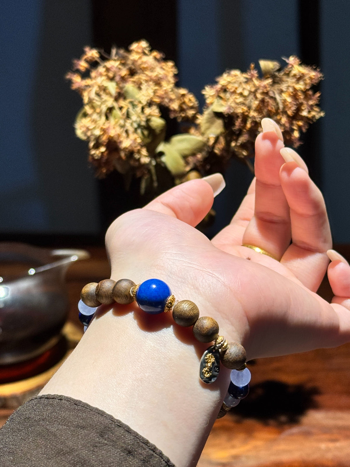 Water Wisdom natural agarwood bracelet with 18 beads - image 5